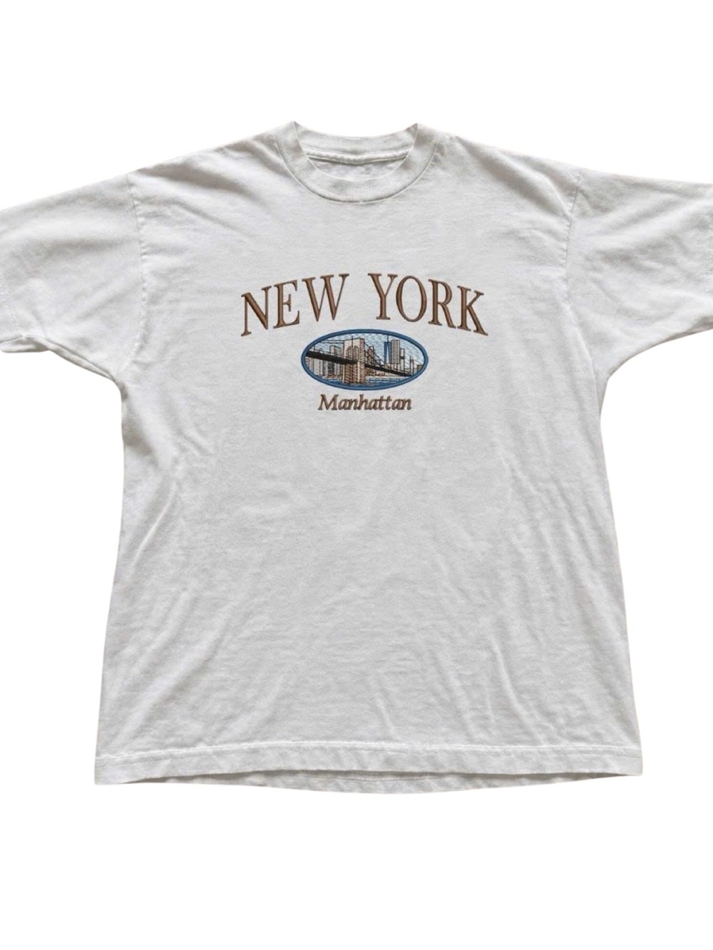 Gildan New York Manhattan Graphic T-Shirt - White